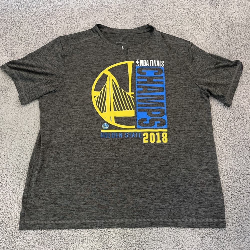 Fanatics NBA Golden State Warriors Basketball Graphic Print Gray XL‎ 2018 Finals